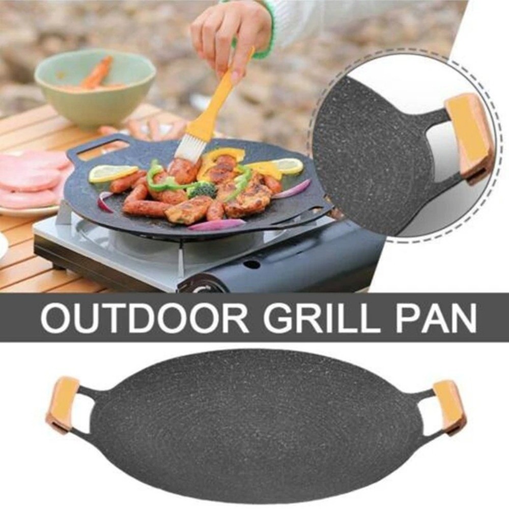 Korean Bbq Grill - 30/32/34/36/38cm Korean BBQ Grill Pan Heat-resistant