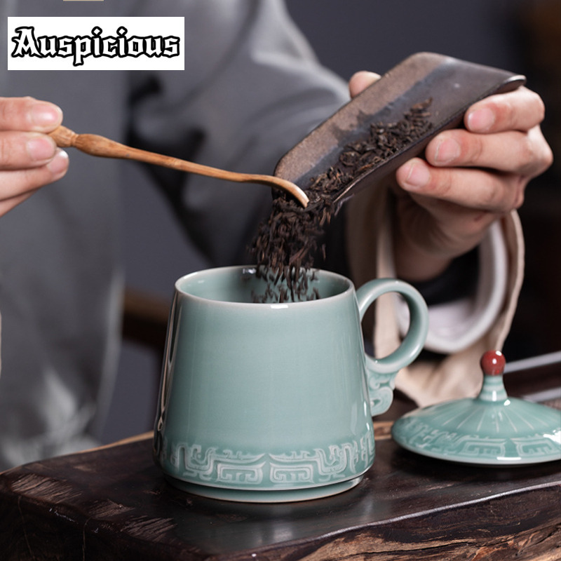 395ml Longquan Celadon Bronze  - Celadon Ceramic Cup ulasan dan harga