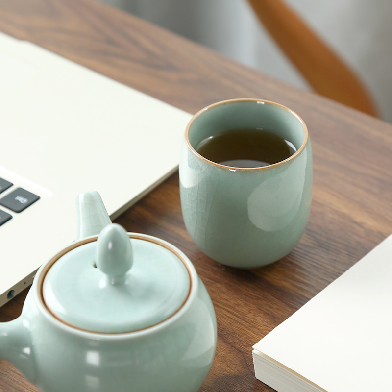 CHANSHOVA-Porcelain Tea Cup Se - Celadon Ceramic Cup ulasan dan harga