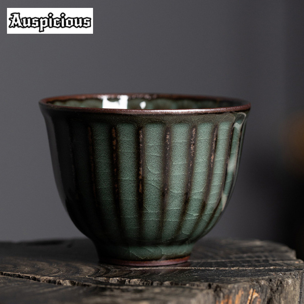 85ml Handmade Ge Kiln Iron Bod - Celadon Ceramic Cup ulasan dan harga