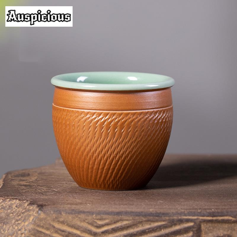 50ml Handmade Knife Jumping Ce - Celadon Ceramic Cup ulasan dan harga