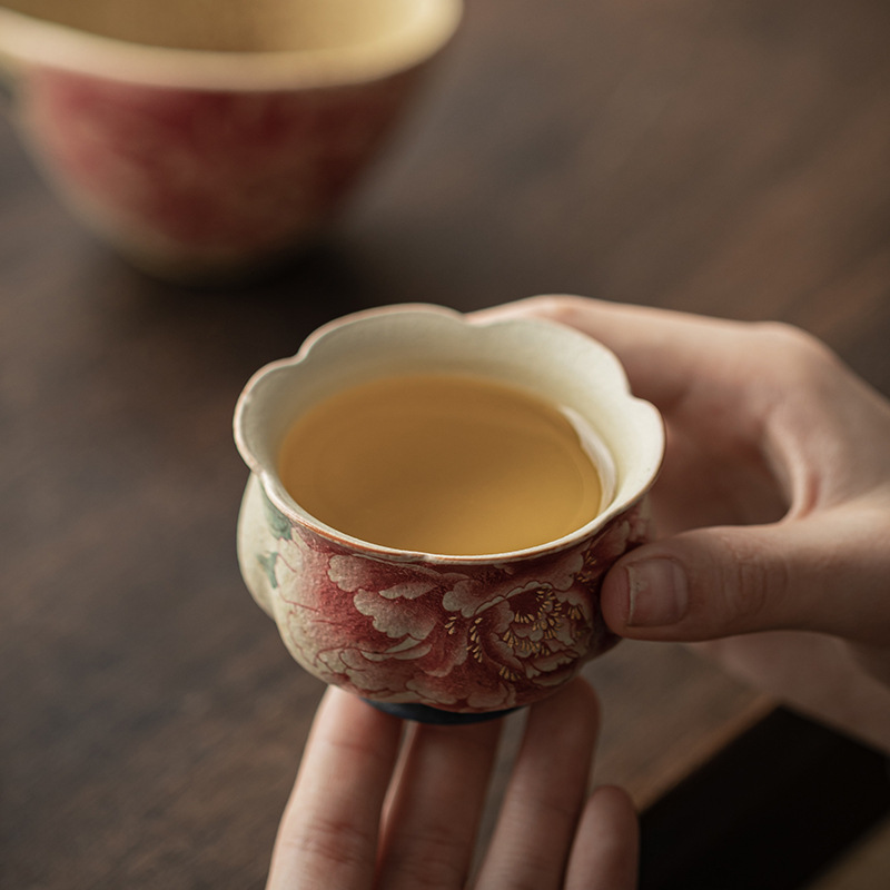 Ceramic Tea Cup Home Teacup Fl - Celadon Ceramic Cup ulasan dan harga
